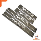 Stainless Chrome Door Sill Scuff Plates for Ford Ranger 2012-2024