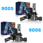 9005 + 9006 LED Headlight Bulbs Combo Kit for
