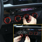 Set of 4 Air Conditioner Switch CD Button Knobs Trim for Toyota Tacoma (2016–2020)