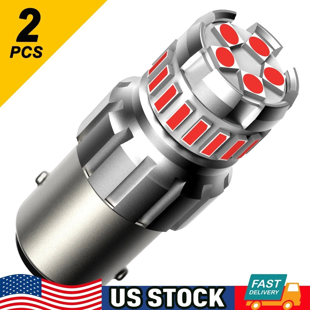 2X Red LED Brake Stop Tail Light Bulb for BMW Audi