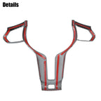 Steering Wheel Cover Trim Frame for BMW F20 F21 Carbon Fiber Pattern Black
