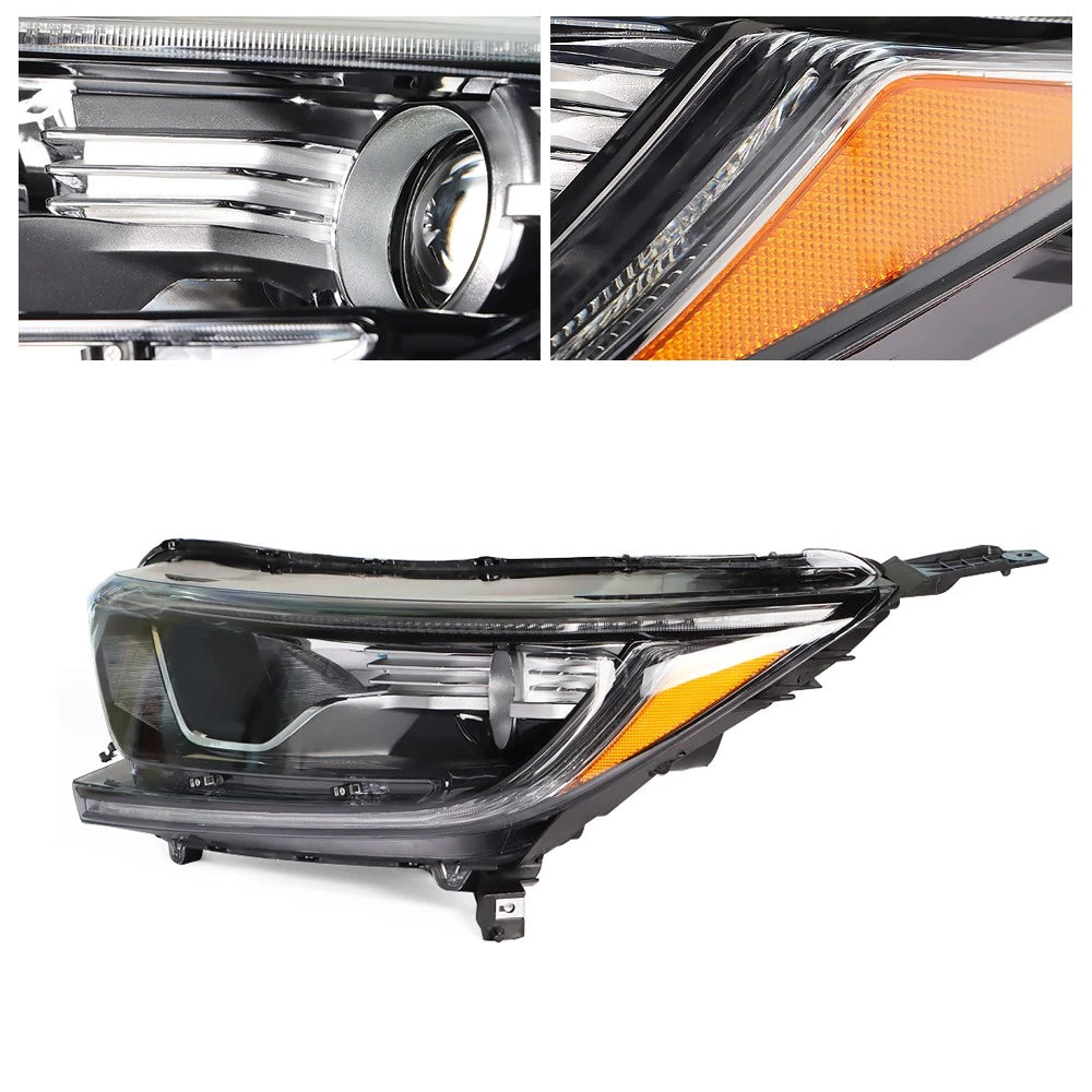 Headlight for Honda CR-V (2017–2022) Halogen Black Driver Left Side