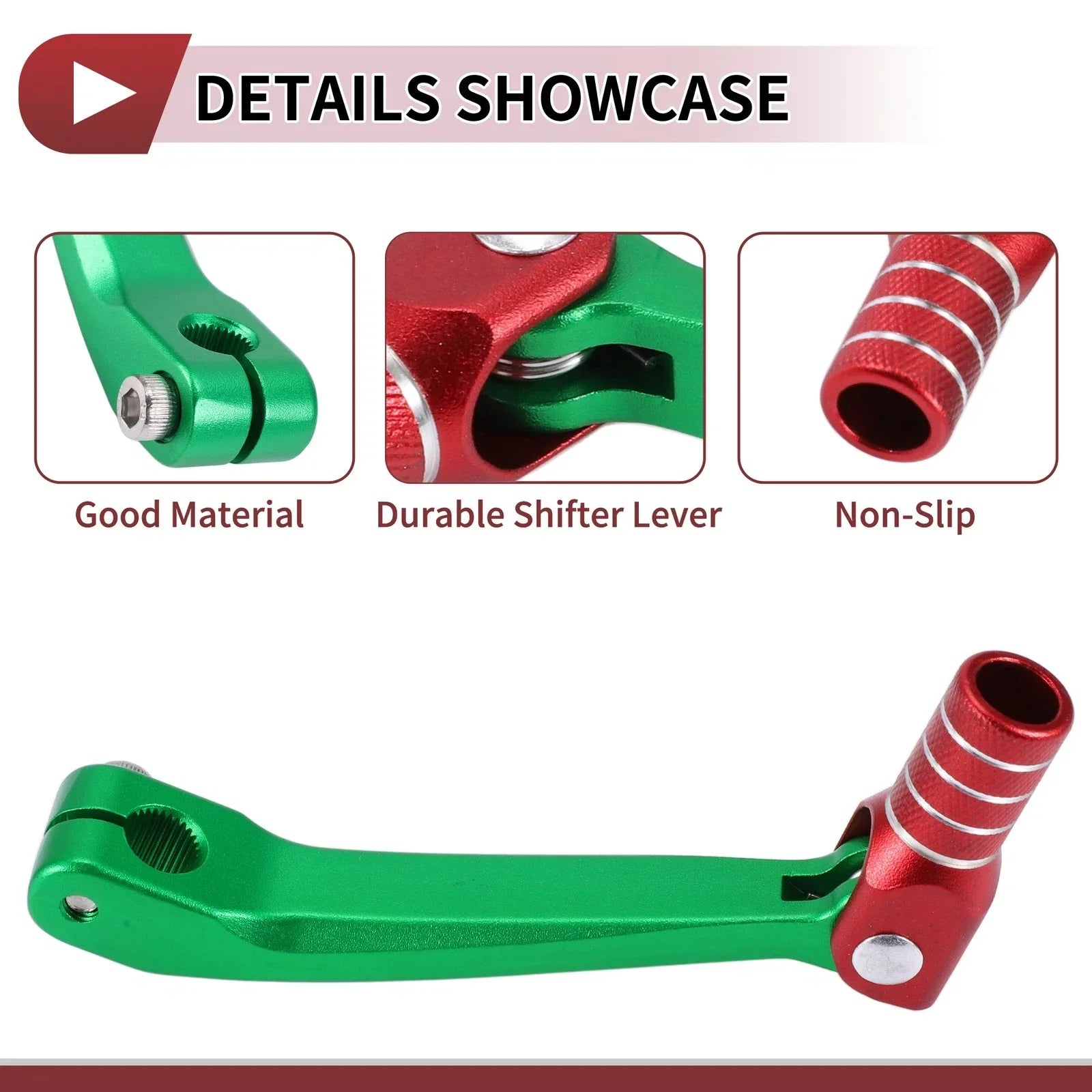 Shifter Lever for Honda CRF150F 2003-2017 - Green Red Silver Tone