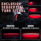 Sequential Red LED Brake Light Tail Lamps for Honda Civic Type R (2017-2022)