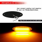 5X Clear Amber LED Roof Clearance Marker Lights for Freightliner Cascadia (2008–2023)