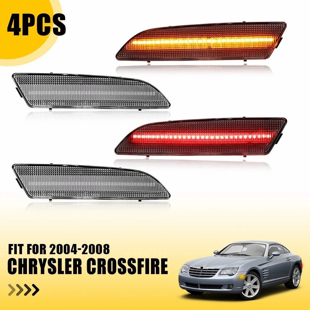 4X Side Marker Light Lamp Clear Lens for Chrysler Crossfire (2004–2008)