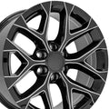 20" Black Wheel w/Milled Edge for 2003-2014 GMC Savana 1500 - RVO2165