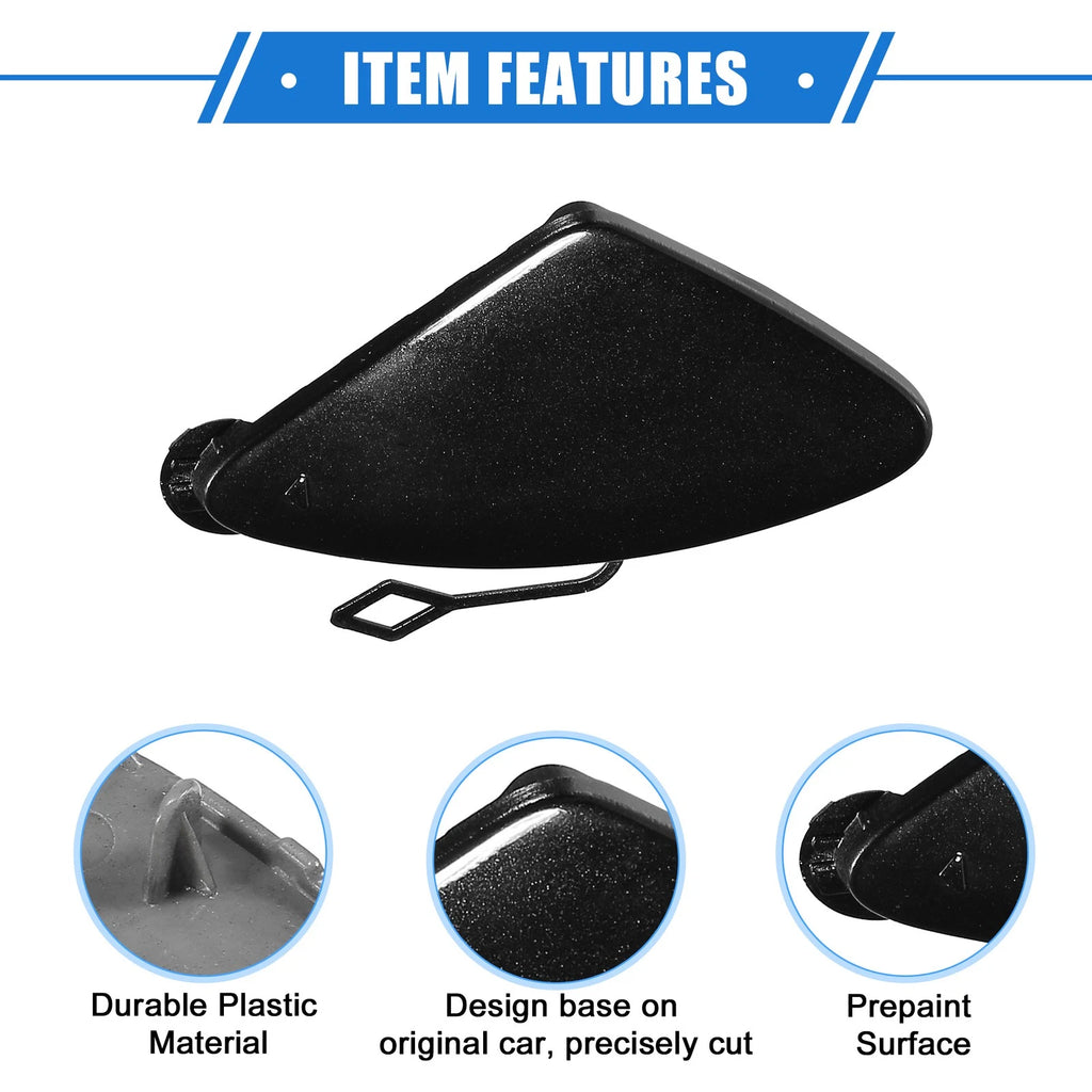 Tow Hook Eye Hole Cover Cap for BMW 3 Series (2012–2015) Black