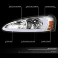 Chrome Housing Amber Corner 3D LED DRL Headlights for Pontiac Grand Prix (2004–2008)