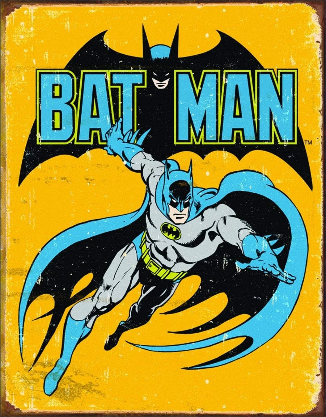 Metal Sign for Vintage Retro Batman Classic (#1357)
