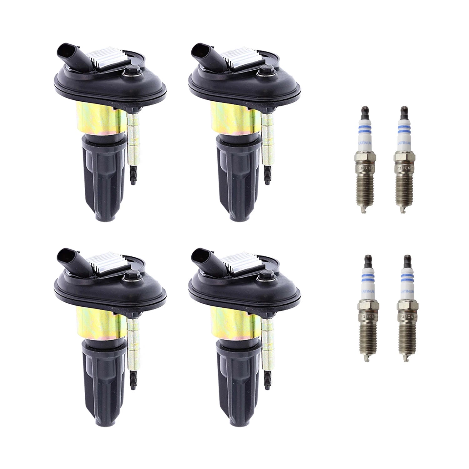 Set of 4 Ignition Coils & Spark Plugs for Chevrolet Colorado i-290 (2004–2012)