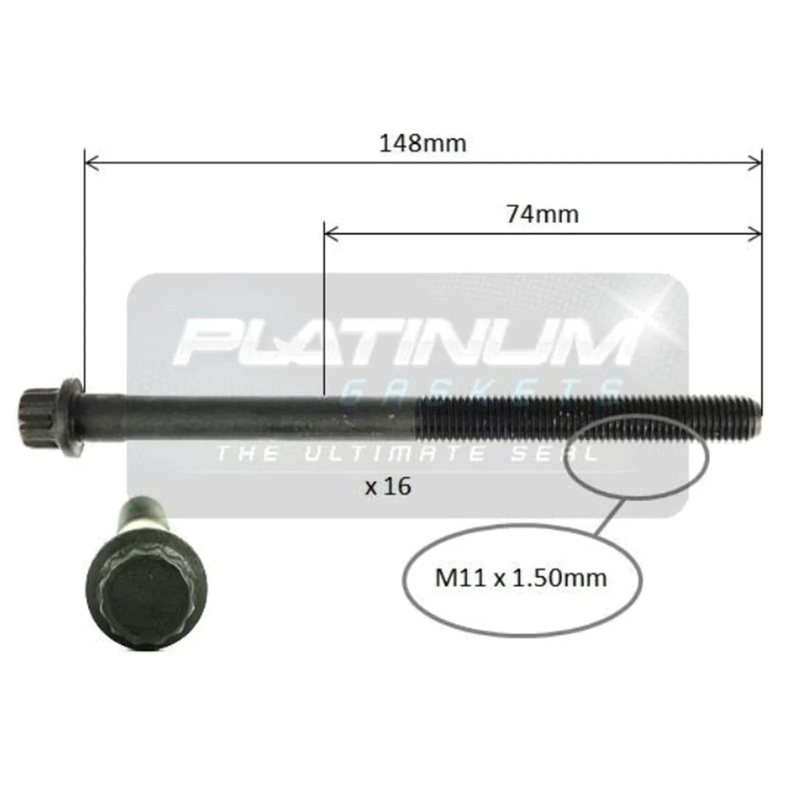 Engine Cylinder Head Bolt Set 2.7L G6EA for Kia Carnival (2006 - 2010)