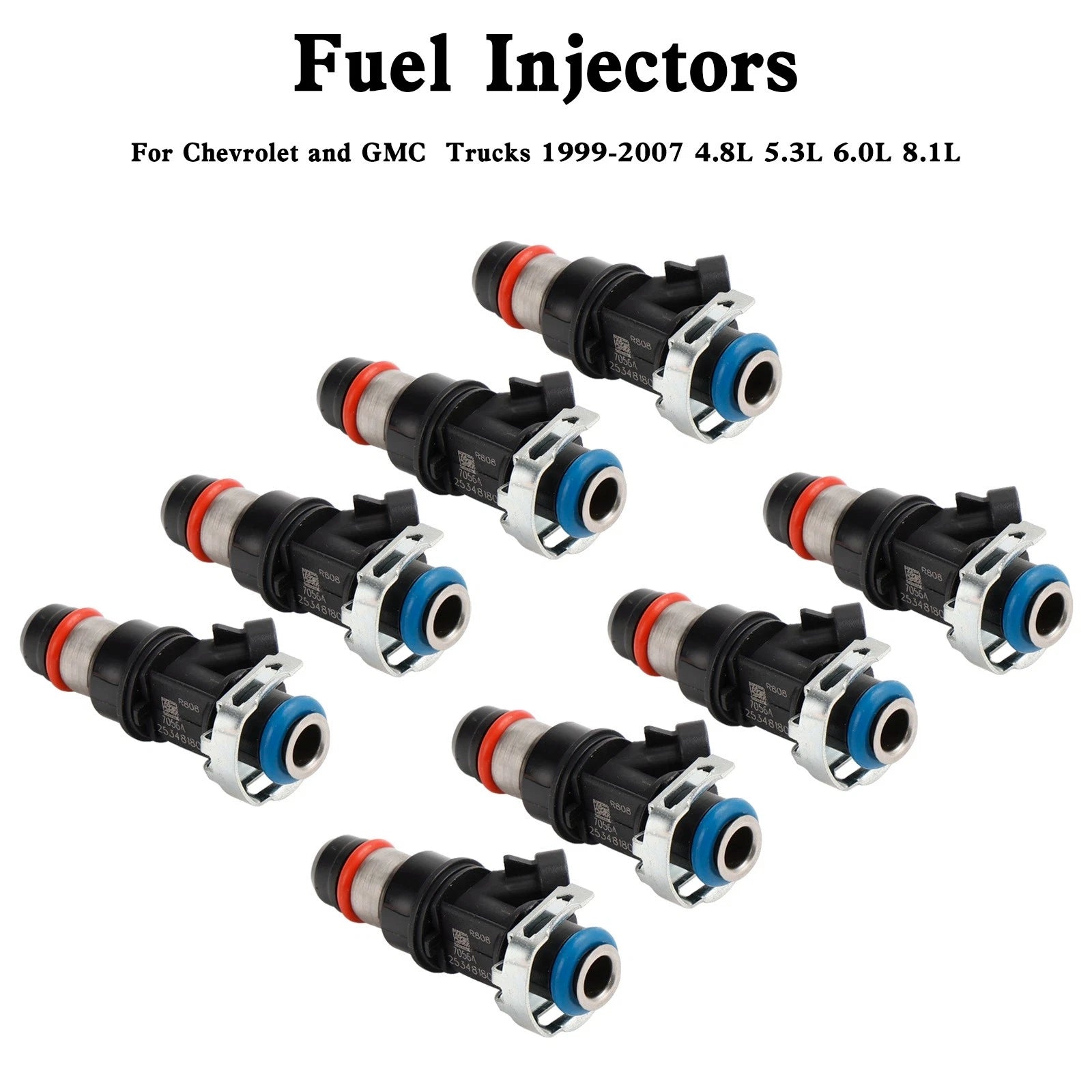 8 Fuel Injectors for Chevy MerCruiser Volvo Penta (RA087006, 881693002)