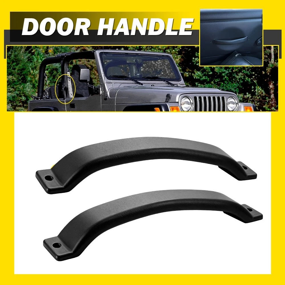 2Pcs Inner Door Handle Grab for Jeep Wrangler TJ (1997–2006) 5ES43DX9