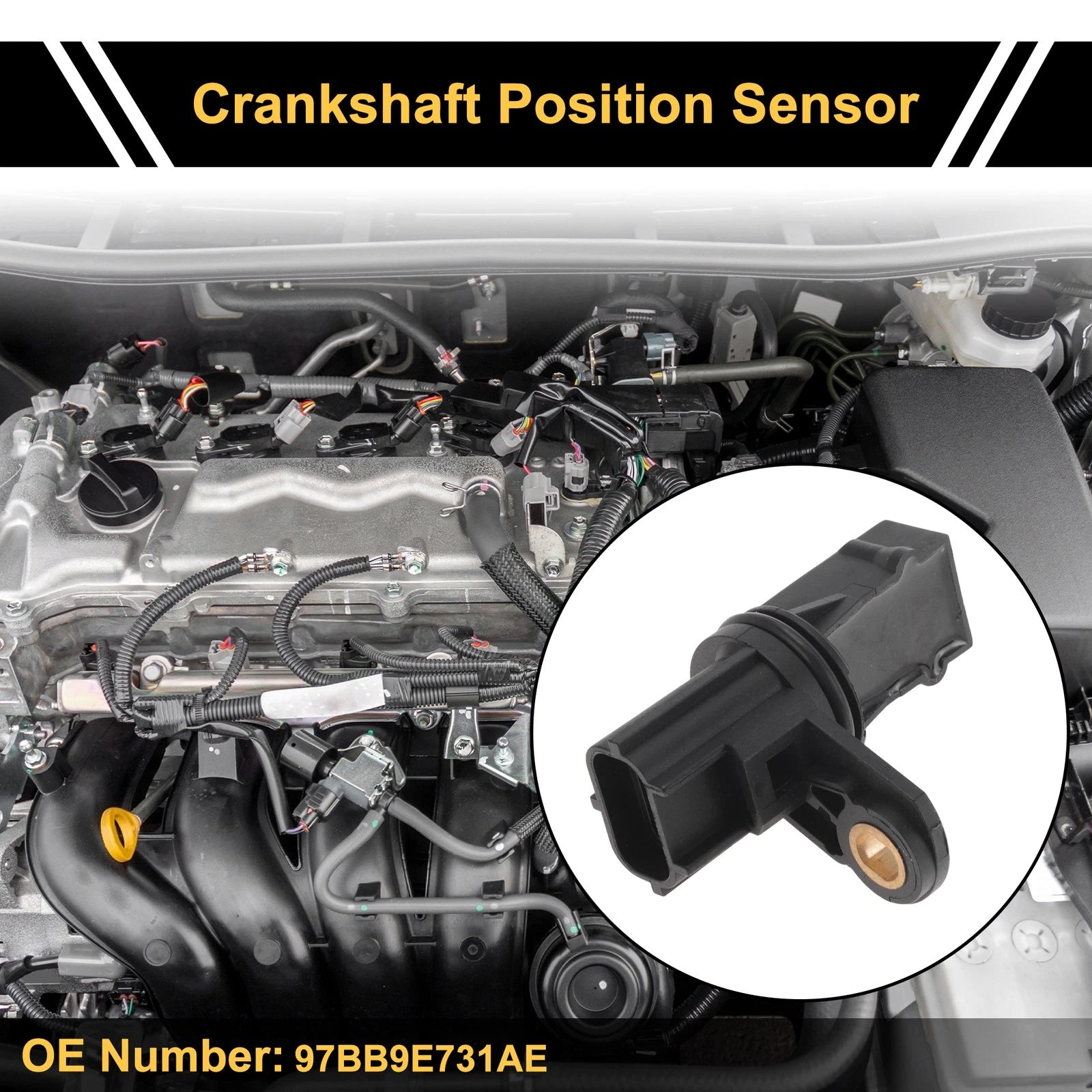 Crankshaft Position Sensor for Ford Focus Mk2 (2004–2011) No.97BB9E731AE