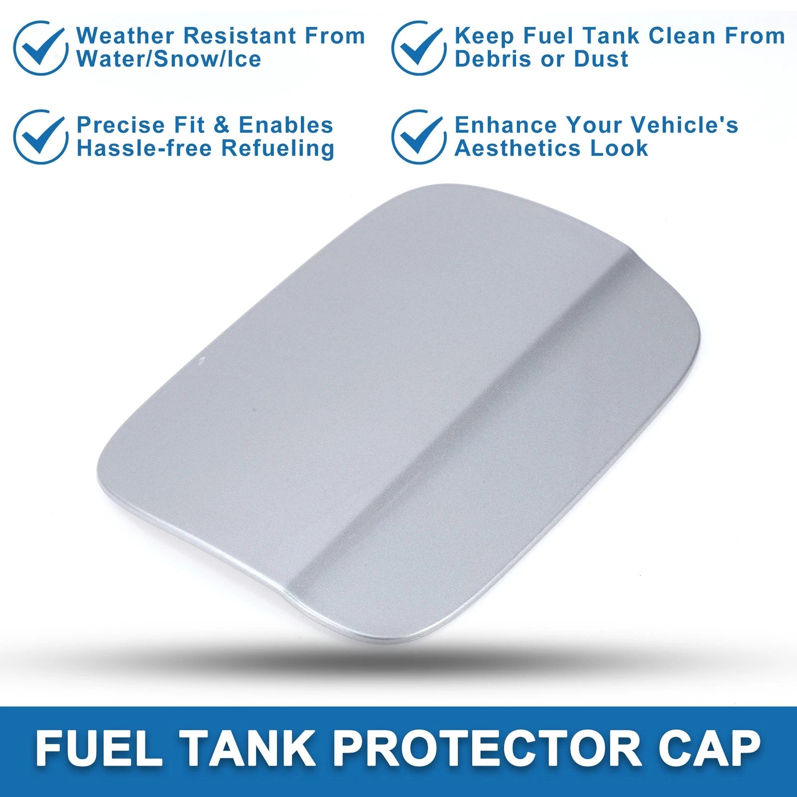 Fuel Tank Door Cap for Audi A4 (2009–2016) Fuel Filler Flap Cover Silver