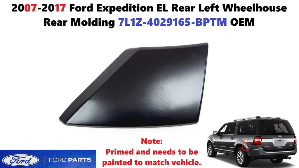 Rear Left Wheelhouse Molding for Ford Expedition EL (2007–2017) 7L1Z-4029165-BPTM