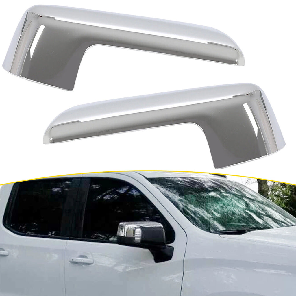 Chrome Replacement Mirror Cap Covers for Chevy Silverado 1500 (2019–2024)