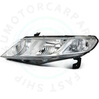 Pair Chrome Headlight Assemblies for Honda Civic (2006–2011)