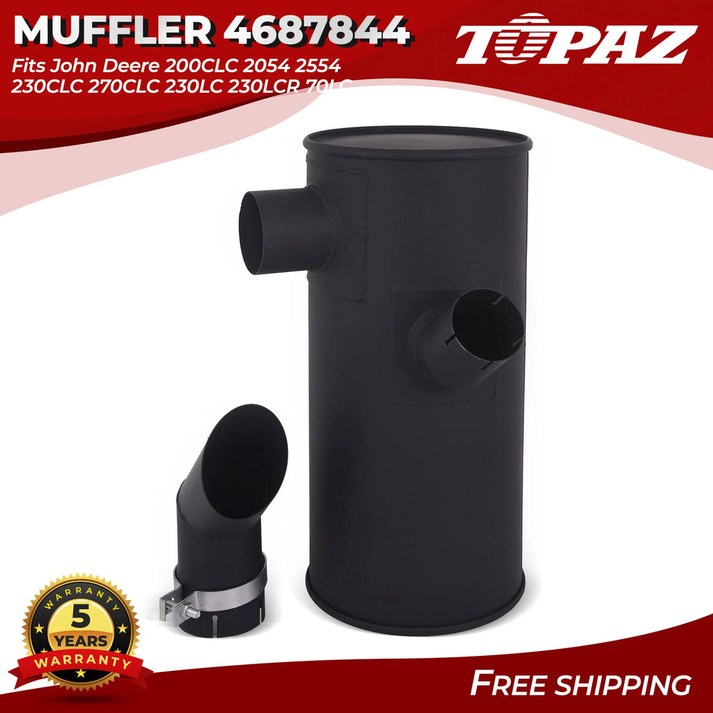 Muffler for John Deere 200CLC, 2054, 2554, 230CLC, 270CLC, 230LC, 230LCR, 70LC