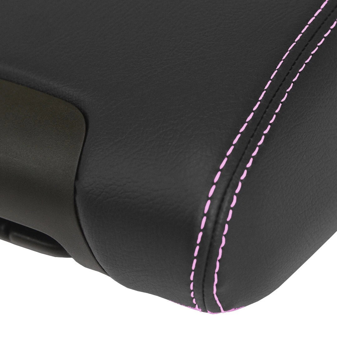 Leather Console Armrest Cover for Jeep Wrangler (2011–2017) Pink Stitch
