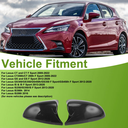 1 Pair ABS Mirror Cover Cap for Lexus CT/CT F Sport (2009–2022) 8794A30E00B1