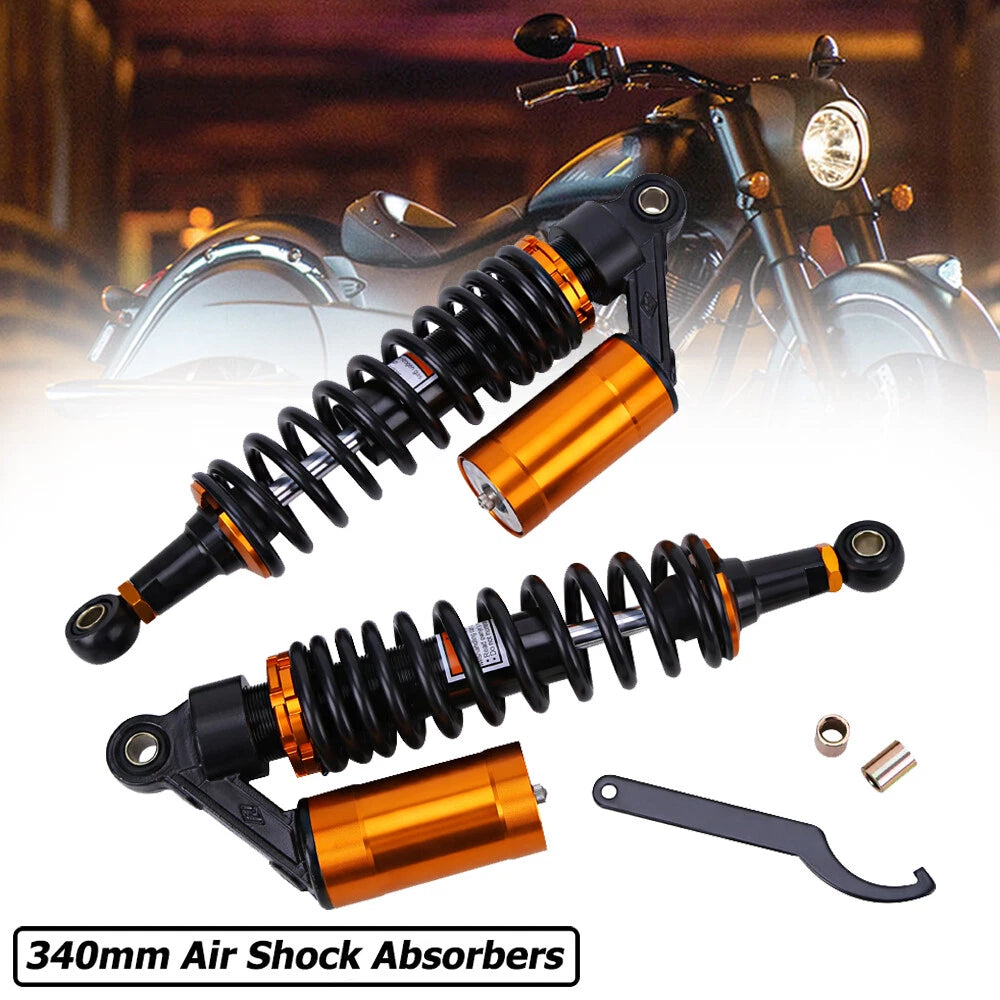 Set of 2 Rear Air Shock Absorbers for Harley Sportster 883 1200 (1988–2023)