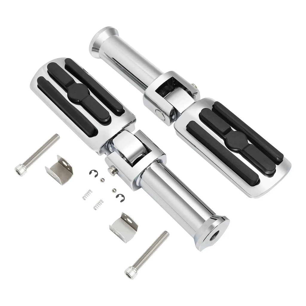 Chrome Driver & Passenger Footpegs Bracket for Harley Fat Boy (2018-2025)