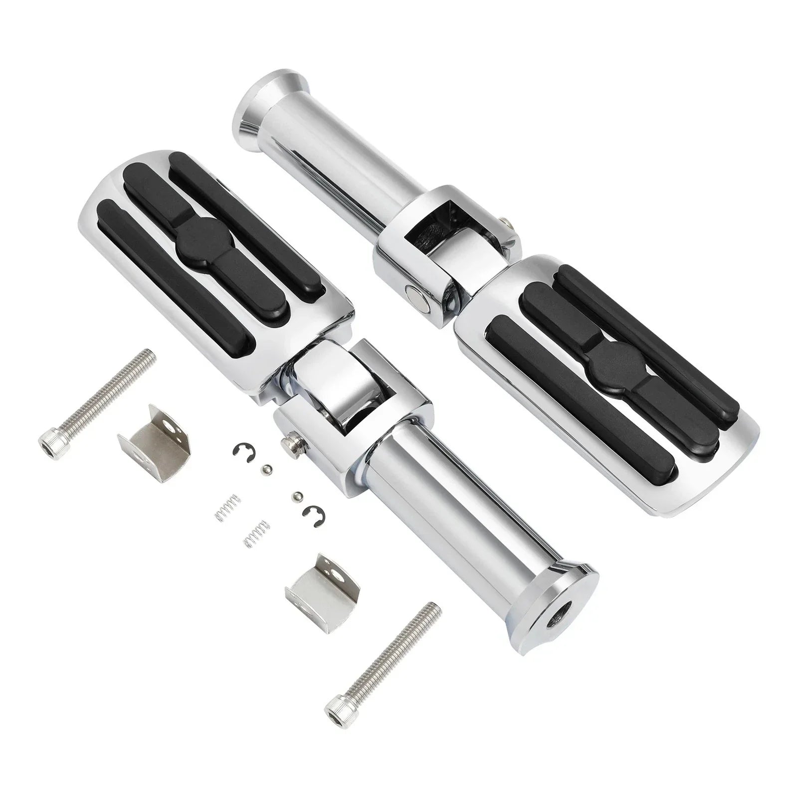 Chrome Driver & Passenger Footpegs Bracket for Harley Fat Boy (2018-2025)