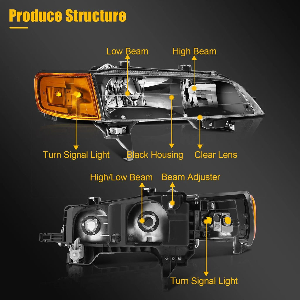 Headlight Assembly for Honda Accord (1994–1997) Xenon