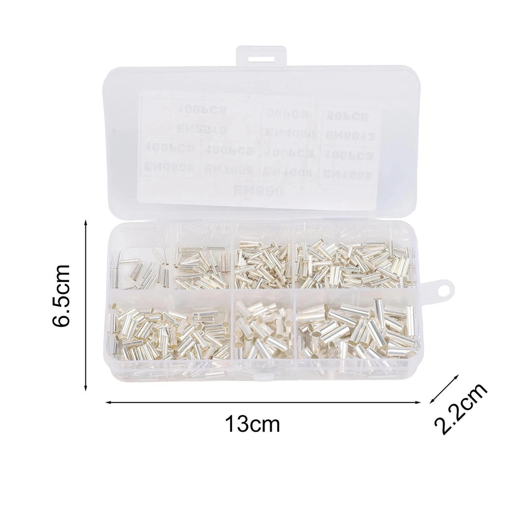 600pcs Non Insulated Copper Tube Terminal Kit for Automotive Applications