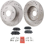 Disc Brake & Pad Kit for Honda HR-V (2016–2021) Cross-drilled Slotted