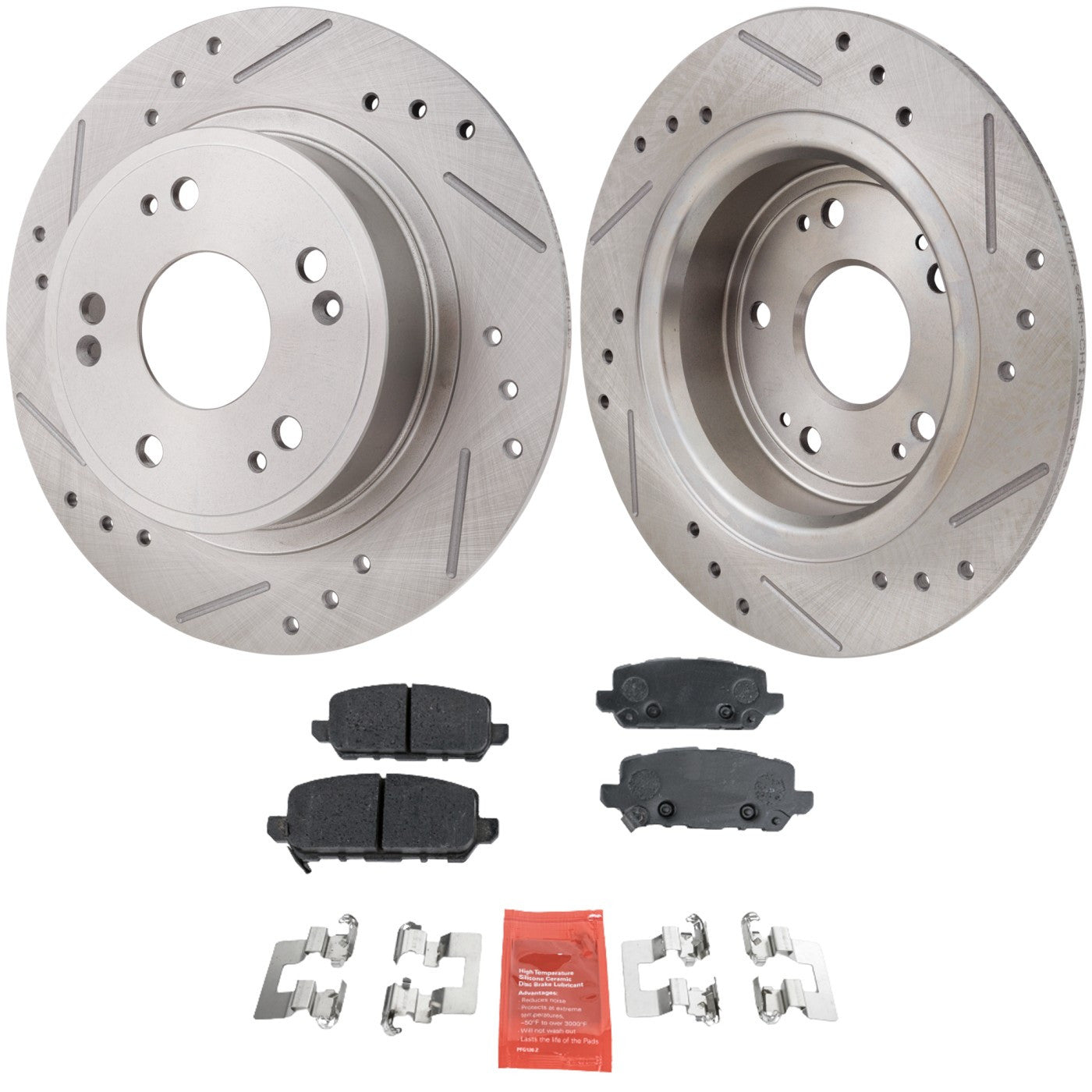 Disc Brake & Pad Kit for Honda HR-V (2016–2021) Cross-drilled Slotted