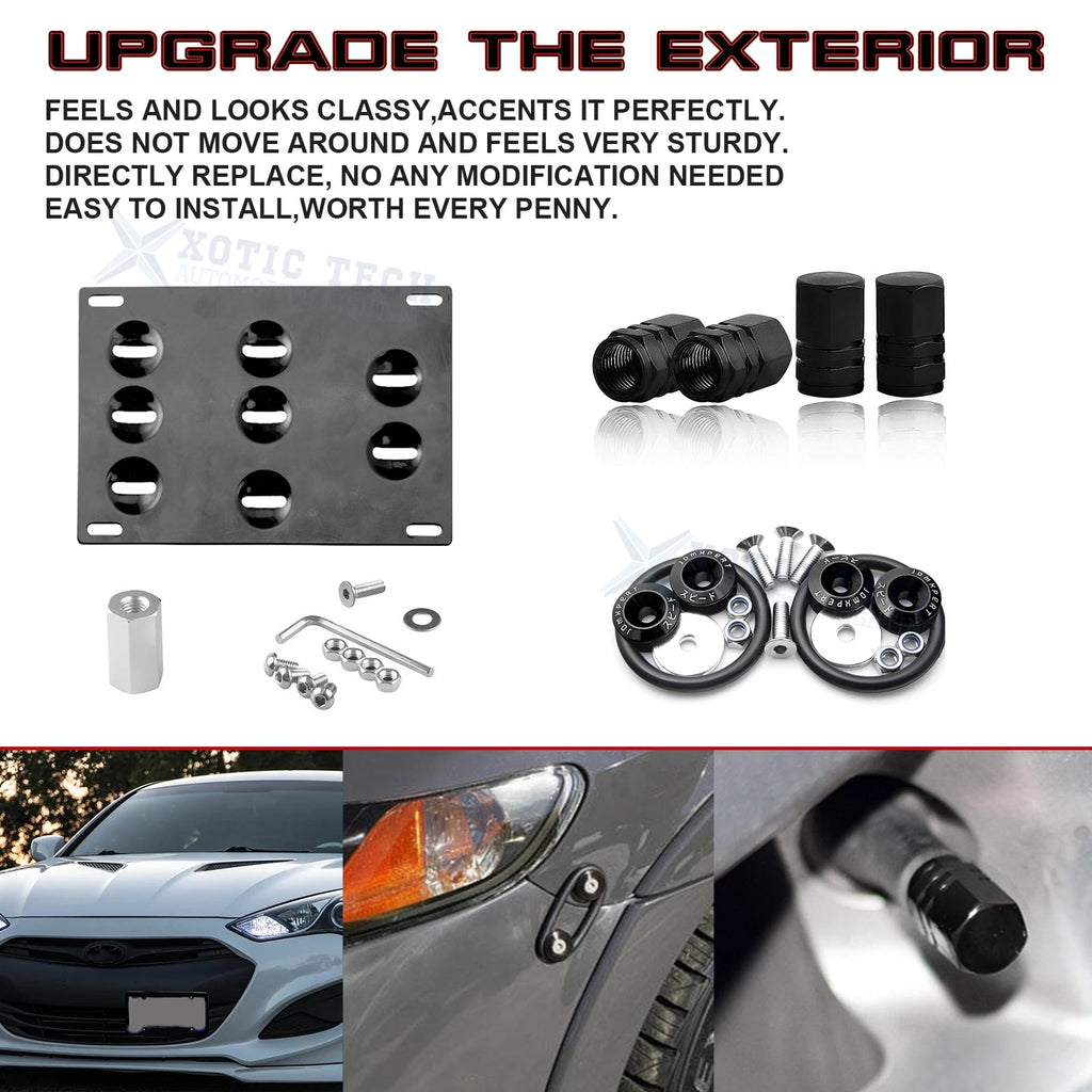 Tow License Plate, Air Valve Cap & Release Fastener for Hyundai Genesis (2015-2020)