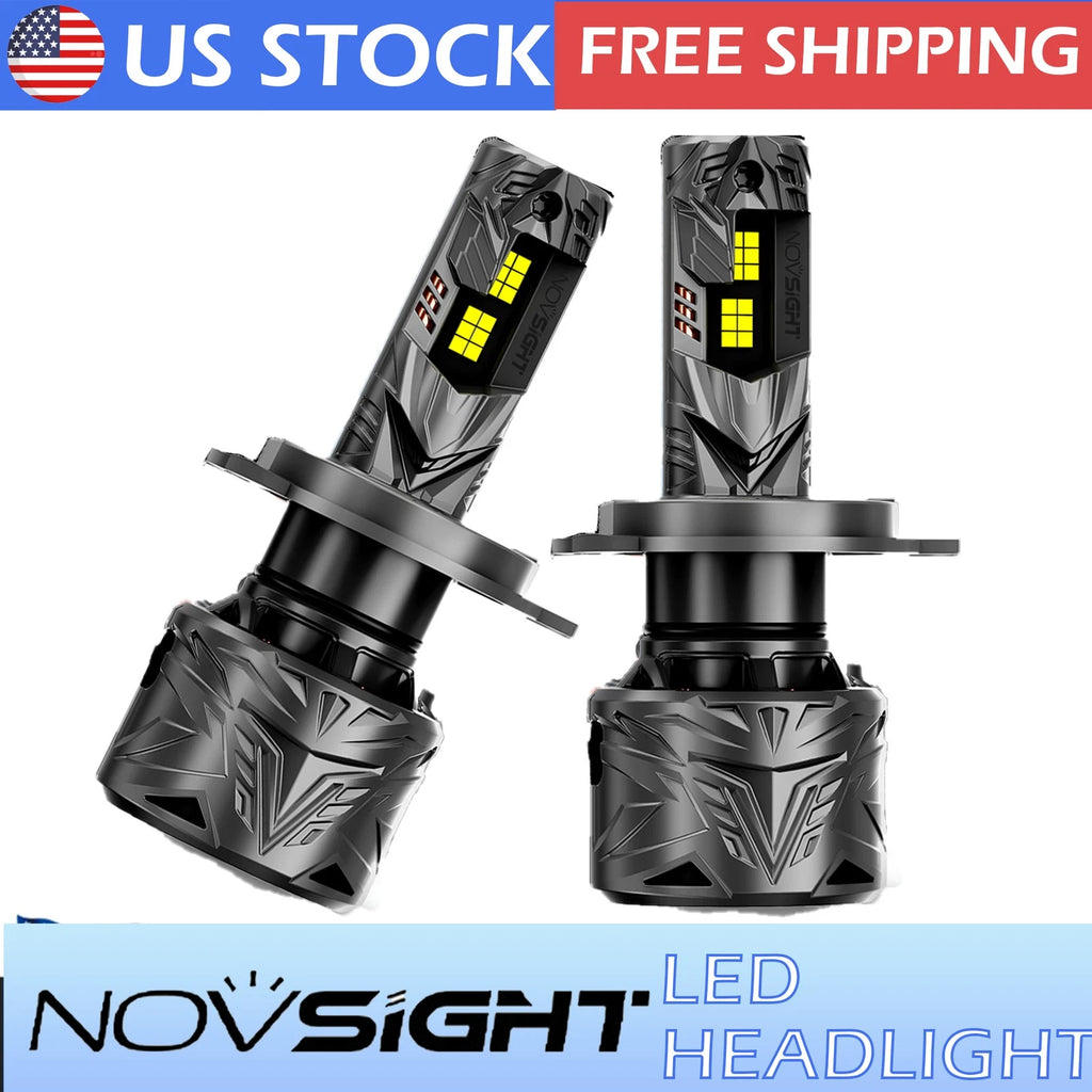 2X H4 HB2 9003 LED Headlight Bulbs for Hi/Low (6500K, 50000LM, 240W)