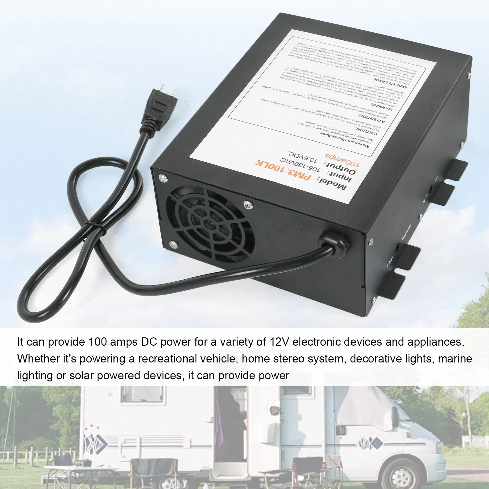 100 AMP Power Converter for RV (110V to 12VDC)