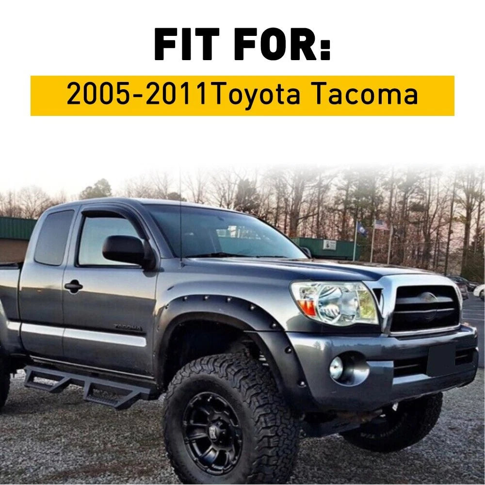 2X Front Bumper Headlight Filler Trim Panel Set for Toyota Tacoma (2005–2011) EOH