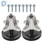 Set of 2 Spindle Assemblies with Pulley Bolt for Troy Bilt MTD 