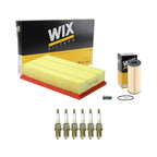 Wix Engine Air Oil Filters & NGK 6 V-Power Spark Plugs Kit for Mercedes W124 (1986–1995)