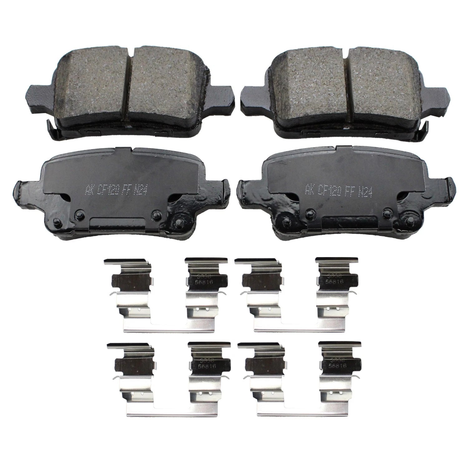 Set of 2 DuraGo Rear Rotors & Akebono ProACT Pads for Bolt EV, Cruze (2017–2023)