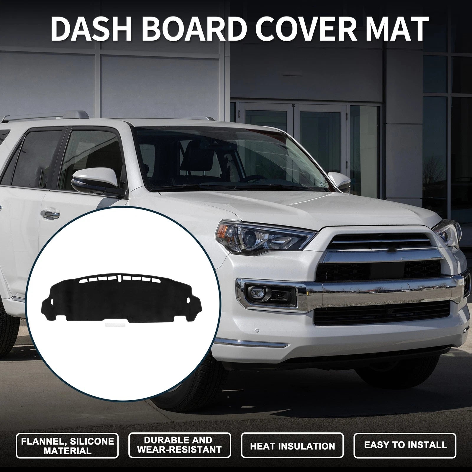 Dashboard Cover Mat for Honda N-BOX/N-BOX Custom (JF5/JF6) Black Set of 1