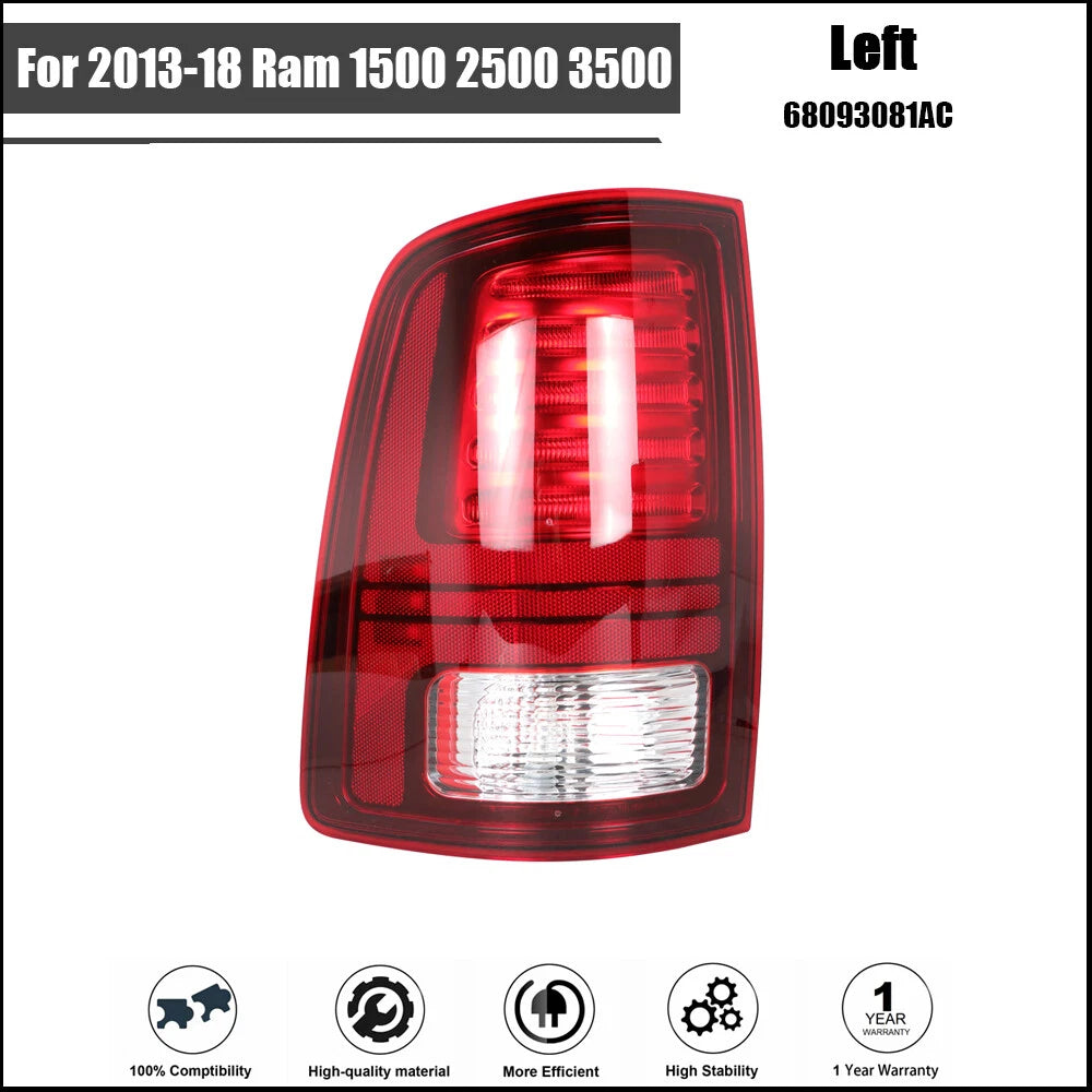 Tail Light Assembly Set for Dodge Ram Series (2013–2018) Left Rear
