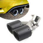 Stainless Steel Carbon Muffler Tip 89mm Outlet for Universal Car Exhaust