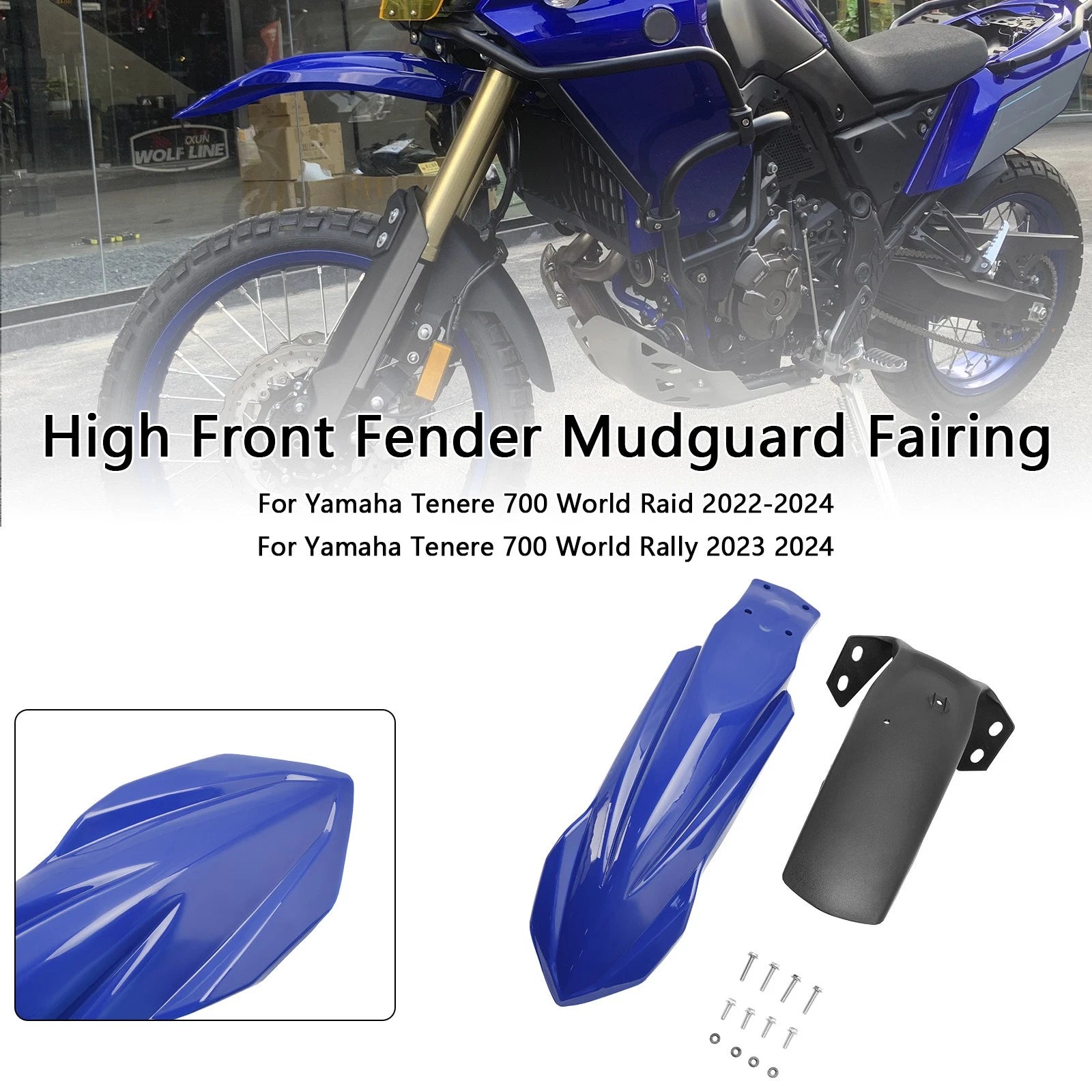 Front Fender Mudguard for Yamaha Tenere 700 (2019–2024) Blue