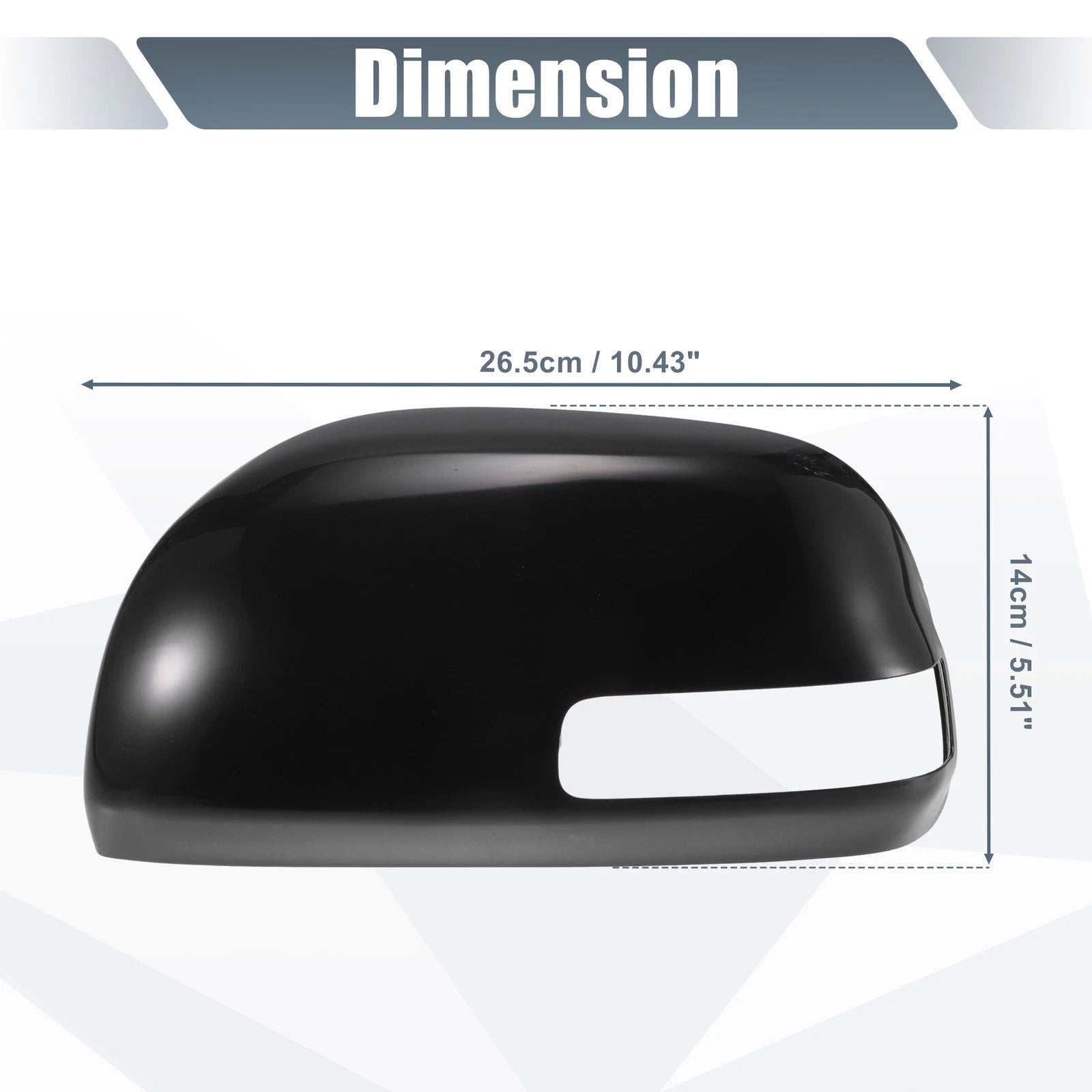 Left Side Mirror Cover Cap for Toyota RAV4 (2009–2013) - Black