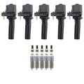 Set of 5 NGK Ignition Coils & Iridium Spark Plugs for Canyon Colorado H3T (2004–2012)