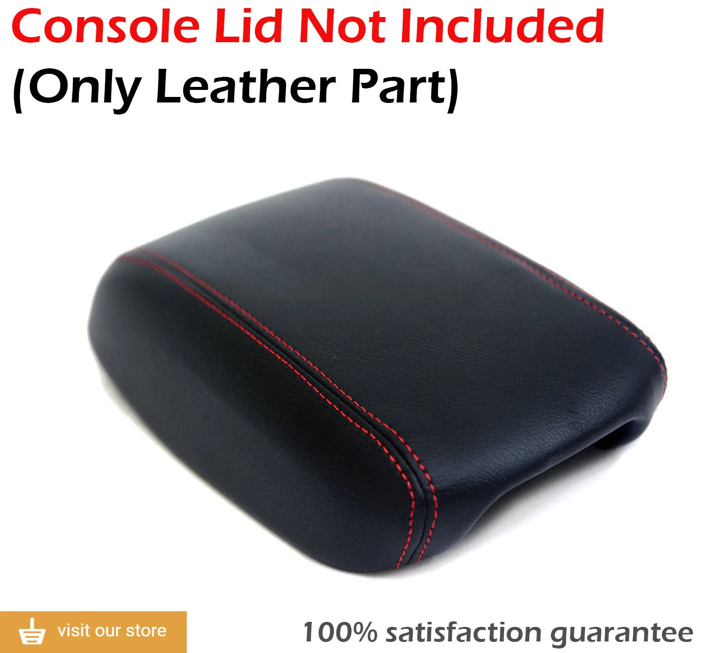 Center Console Armrest Cover for Dodge Dart (2013–2016) - Red Stitch