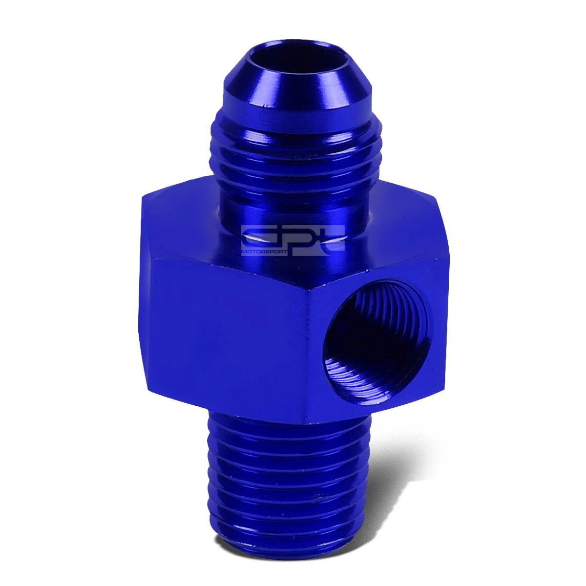 6-AN Flare to 1/4" NPT Fitting/Adapter with 1/8" Port for Automotive