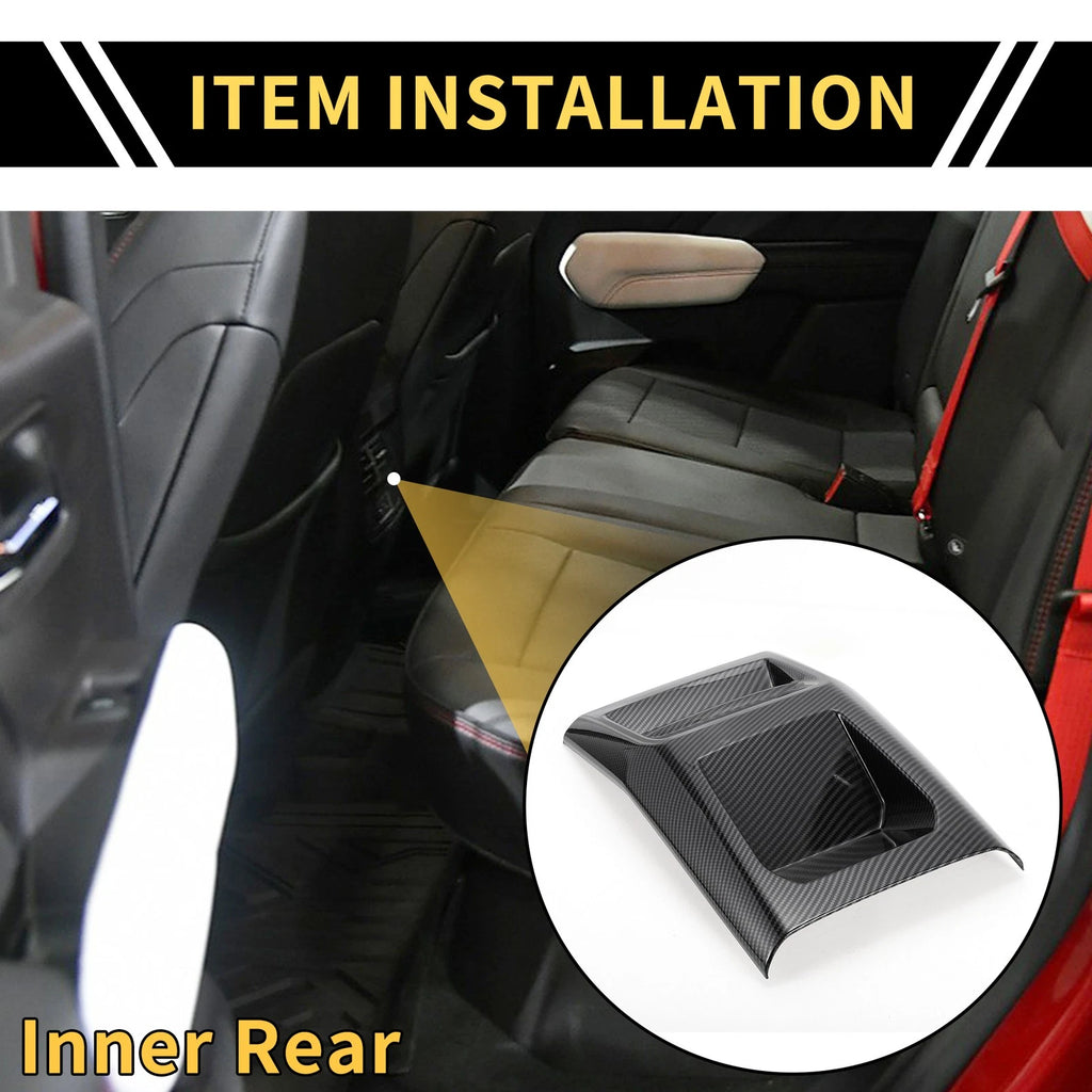 Central Armrest AC Vent Cover Trim for Chevy Colorado (2023–2024) Carbon Fiber