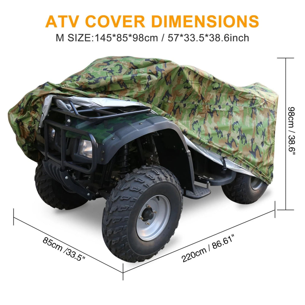 M Size Camo Waterproof ATV Cover for Polaris Honda (Fits Most Models)